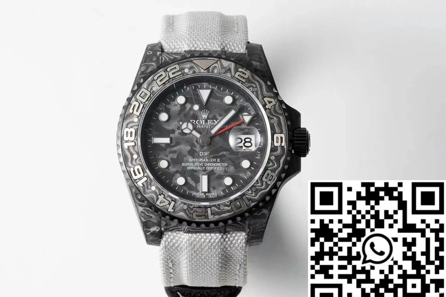 Rolex Carbon Diw Fabric Fiber II GMT-MASTER Dial Strap 0522